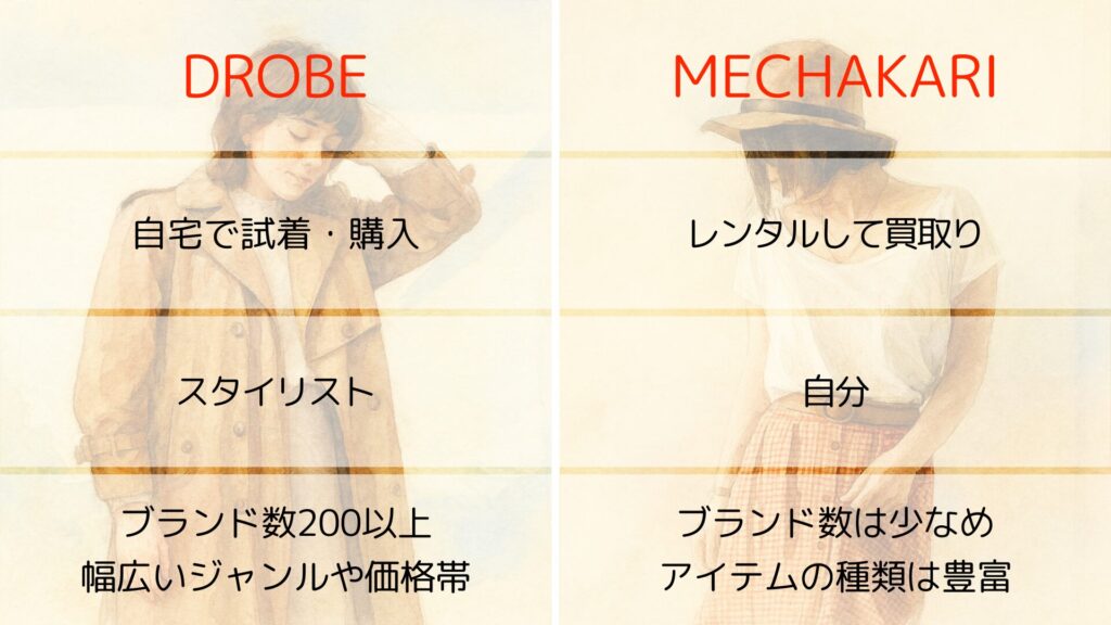 ドローブとメチャカリの違い