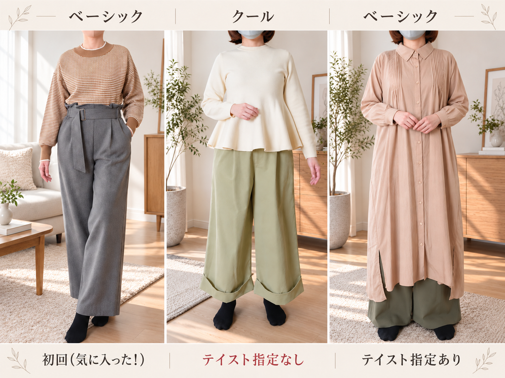 テイスト指定ありなしでの違い