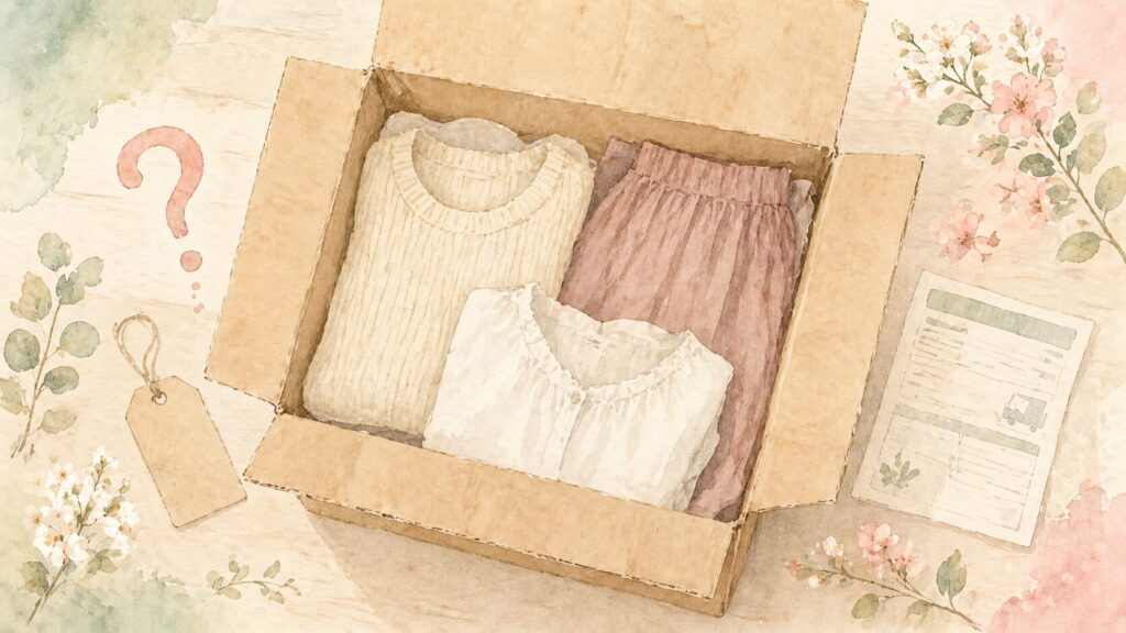 おばさんっぽくてダサい服が届いた【全身写真あり】