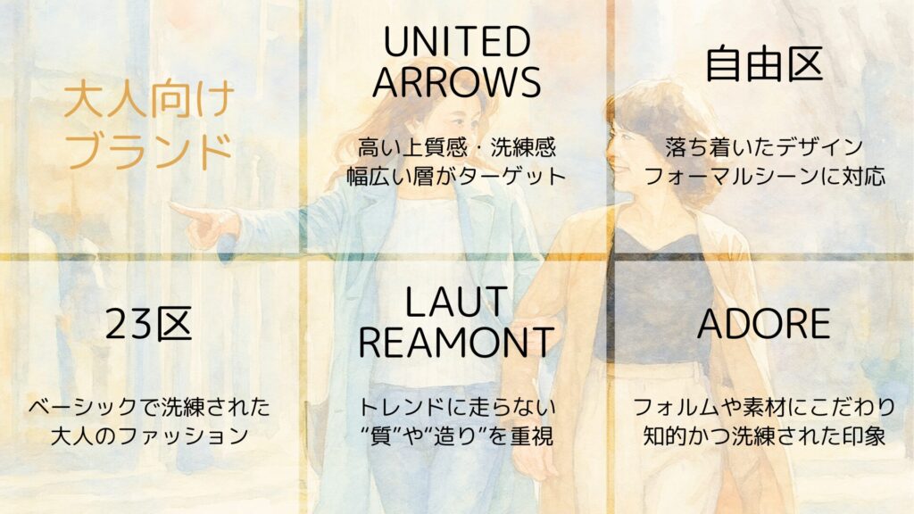 40代・50代向けブランドと特徴