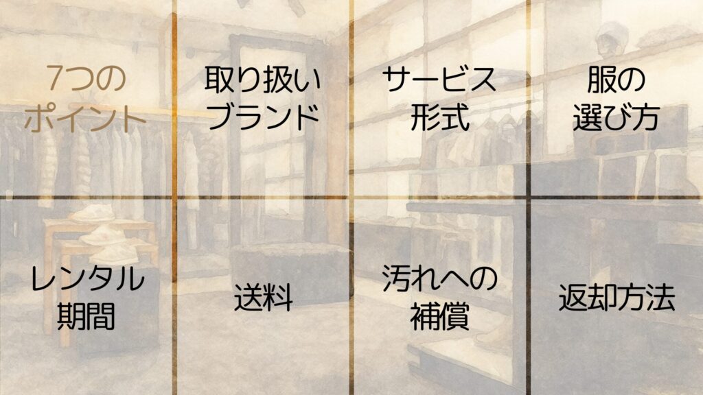 ハイブランドの服サブスクを選ぶときに大切な7つのポイント