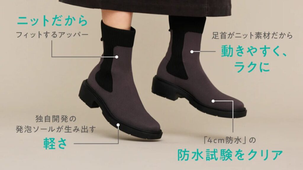 届いた靴の特徴