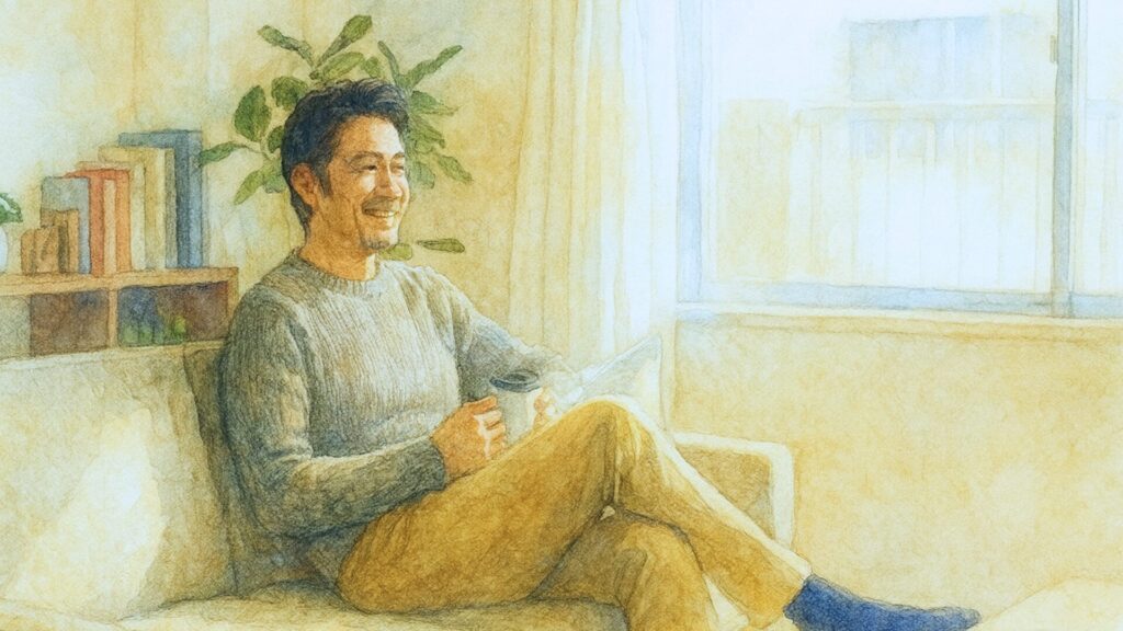 服を選んでもらえるサービスを利用して余裕のある生活を送れている男性