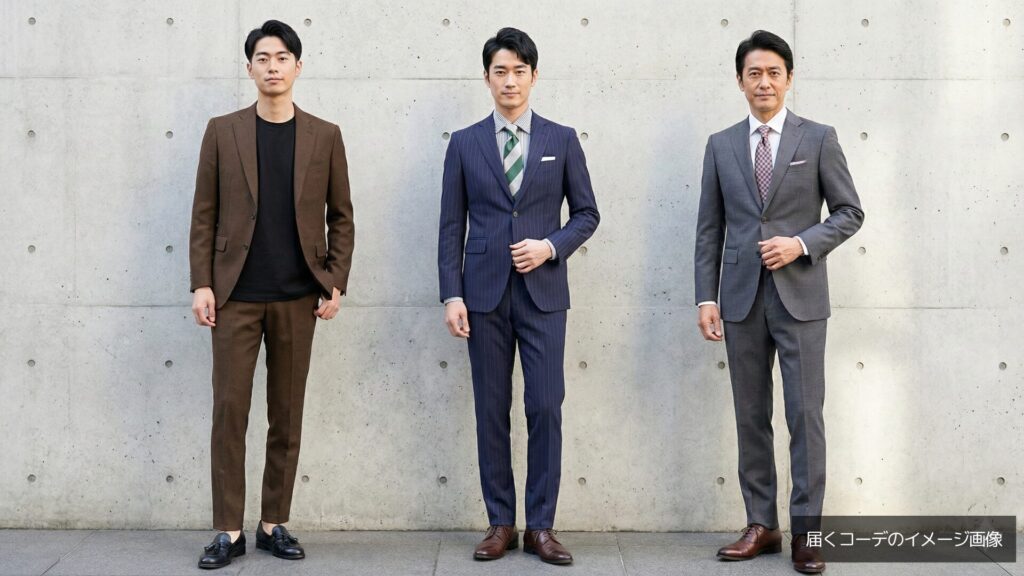 スーツアップでレンタルできるスーツのイメージ画像