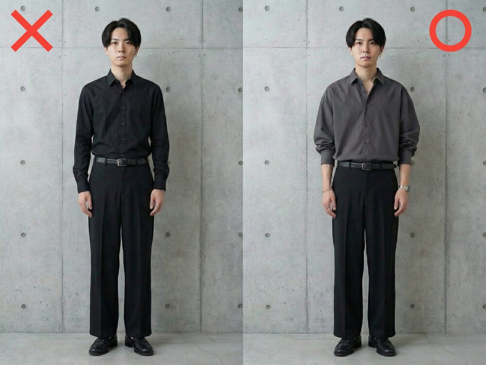 肩幅が狭い人の失敗例と成功例