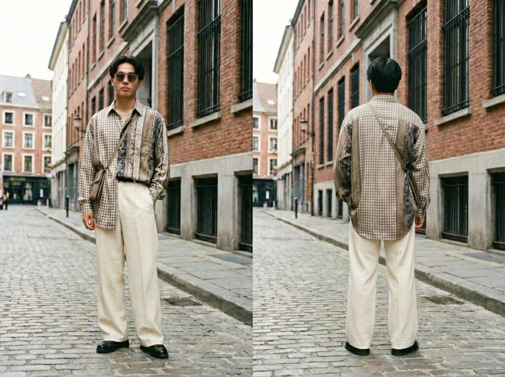 片側インのコーディネート