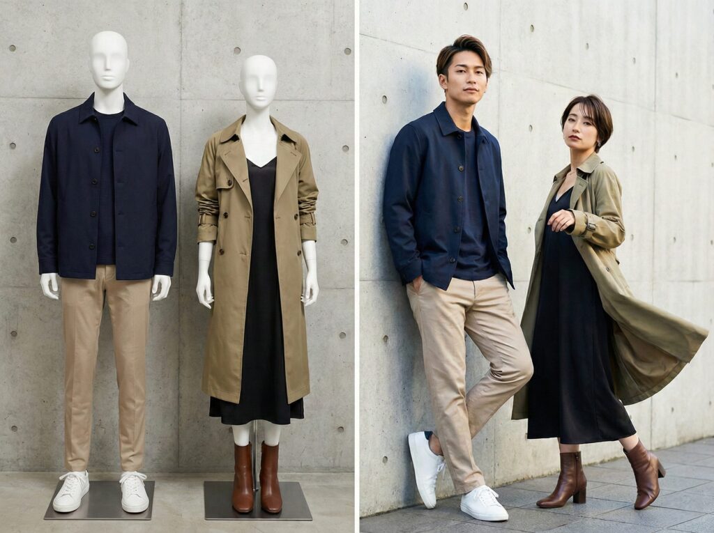 マネキン買いで揃えたコーディネート