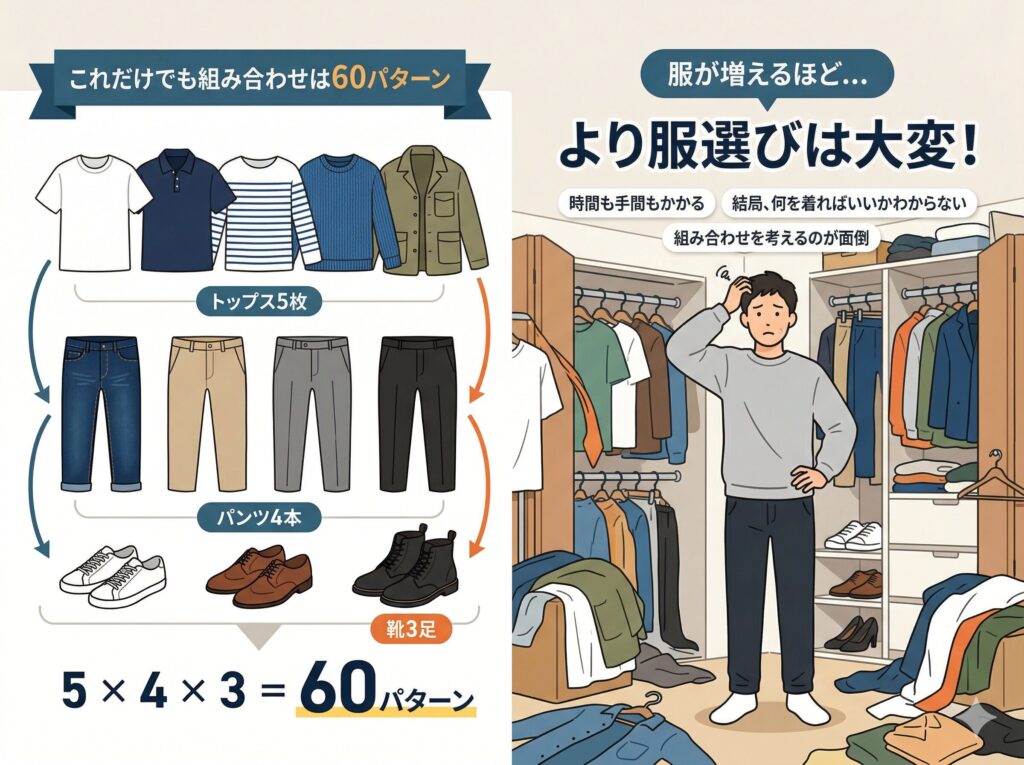 服が多いほど迷う理由