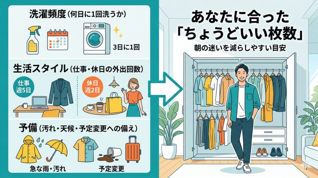 必要な服の数の決め方
