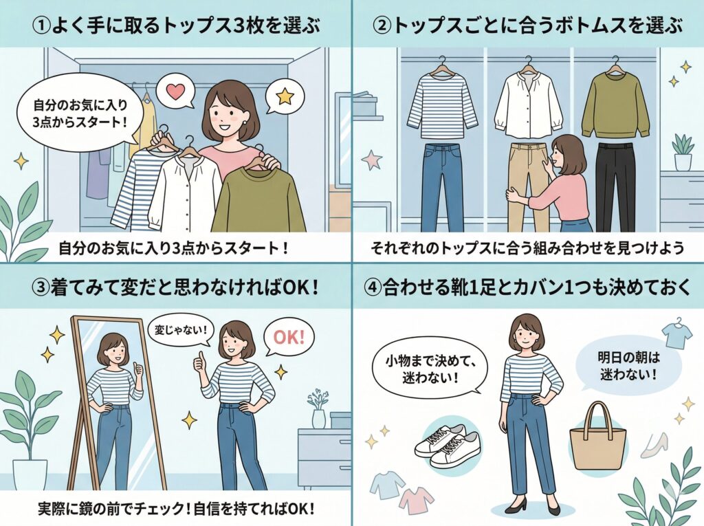 3パターン固定の作り方