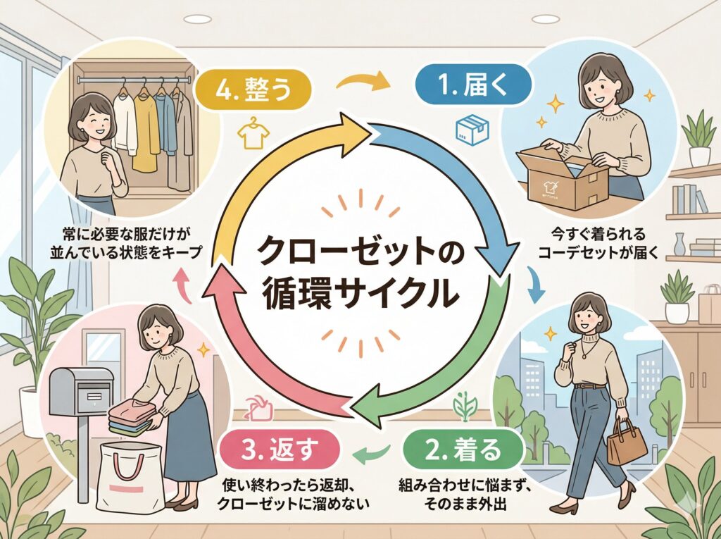 クローゼットの循環サイクル