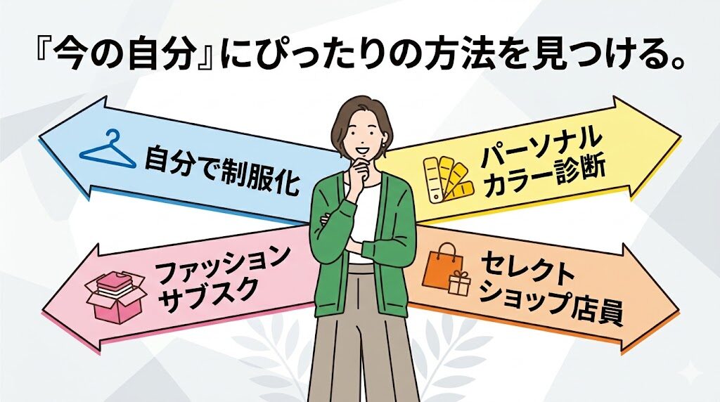 服選びをラクにする方法の比較
