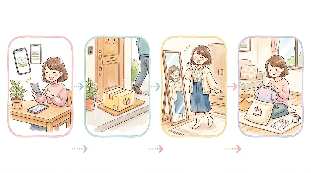 服サブスクの利用の流れ