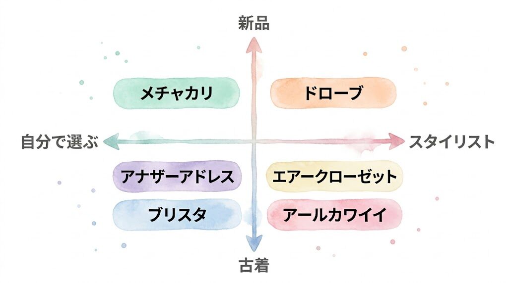 服サブスクの比較