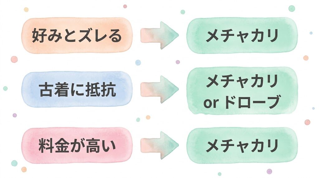 合わなかったときの対応