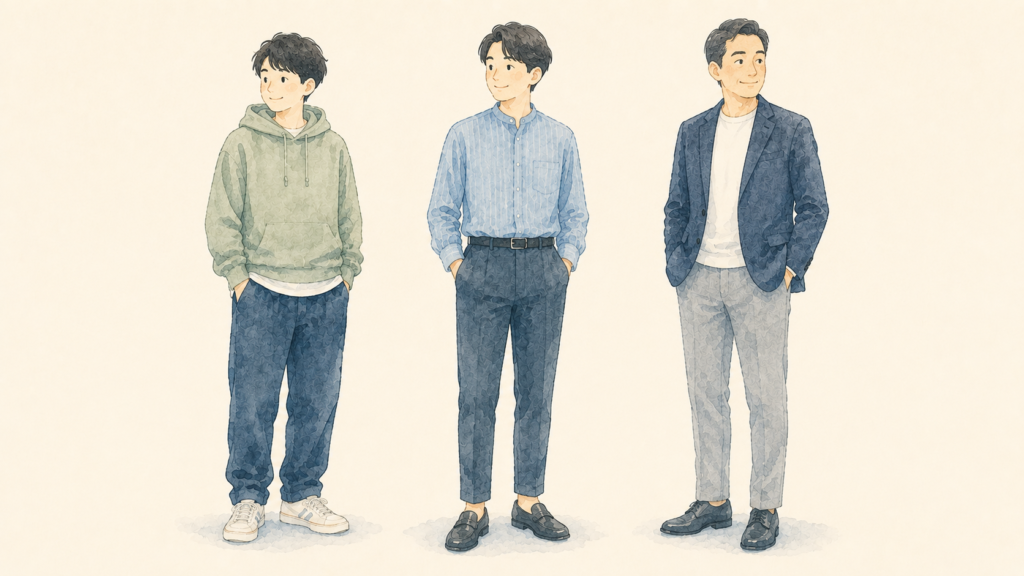 年代別・目的別のメンズ服サブスク記事